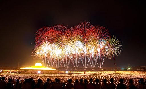 Lively annual events and festivals celebration scene